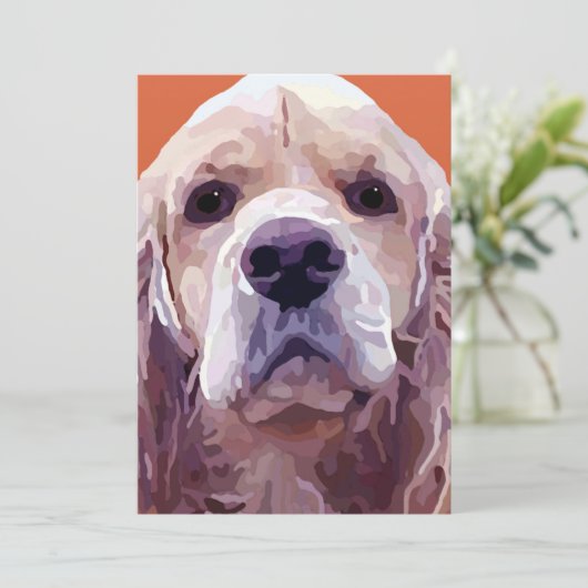 Wenskaart voor het schilderen van Cocker Spaniel Kaart (Staand voorkant)