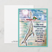 Wenskaart voor het schilderen van walvisoceanen pe (Voorkant / Achterkant)