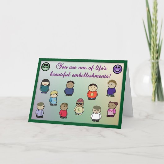 Wenskaart voor het schoonmaken van het leven kaart (Voorkant)