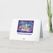 wenskaart voor het stadhuis van kerst feestdagen kaart (Achterkant)