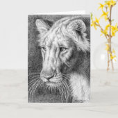 Wenskaart voor het tekenen van een Leeuwin-pen Kaart (Gele Bloem)