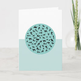 Wenskaart voor honden feestdagen kaart