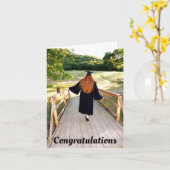 Wenskaart voor jonge vrouwen Afstuderen Kaart (Gele Bloem)