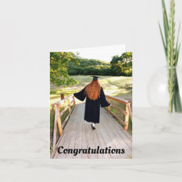 Wenskaart voor jonge vrouwen Afstuderen Kaart