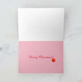 Wenskaart voor kerst met kippen feestdagen kaart (Binnen)