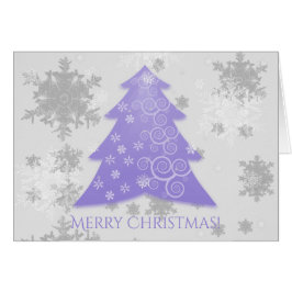 Wenskaart voor kerstbomen met lavendel