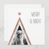 Wenskaart voor kerstbomen, roos en marmer feestdagenkaart (Voorkant / Achterkant)