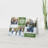 Wenskaart voor kerstfoto's met Merry-kerst Feestdagen Kaart (Voorkant)