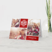 Wenskaart voor kerstfoto's met Merry-kerst Feestdagen Kaart (Voorkant)