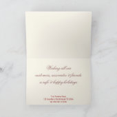 Wenskaart voor kerstkalk in Poinsettia Feestdagen Kaart (Binnen)