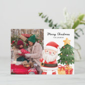 Wenskaart voor kerstkerstkerstkerstkerstkerstfoto' feestdagenkaart (Staand voorkant)