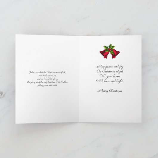 Wenskaart voor kerstlinten lijst voor foto's feestdagen kaart (Binnen)