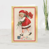  Wenskaart voor kerstmis in Poinsettia Feestdagen Kaart (Voorkant)