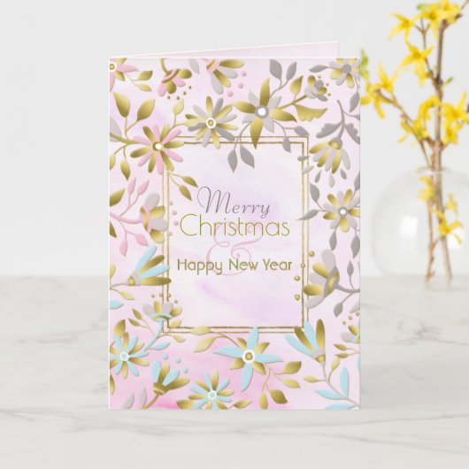 Wenskaart voor kerstmis kaart (Gele Bloem)