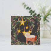 Wenskaart voor kerstmis Navidad Floral Kaart (Staand voorkant)