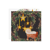 Wenskaart voor kerstmis Navidad Floral Kaart (Voorkant / Achterkant in situ)