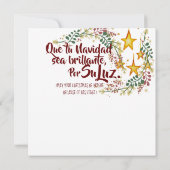 Wenskaart voor kerstmis Navidad Floral Kaart (Achterkant)