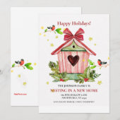 Wenskaart voor kerstvakantie met kerst feestdagenkaart (Voorkant / Achterkant)