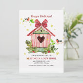 Wenskaart voor kerstvakantie met kerst feestdagenkaart (Staand voorkant)