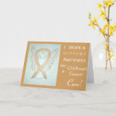 Wenskaart voor kinderkankerbewustwording kaart (Gele Bloem)