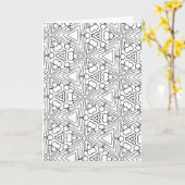 wenskaart voor kleurencirkels en driehoeken kaart (Gele Bloem)