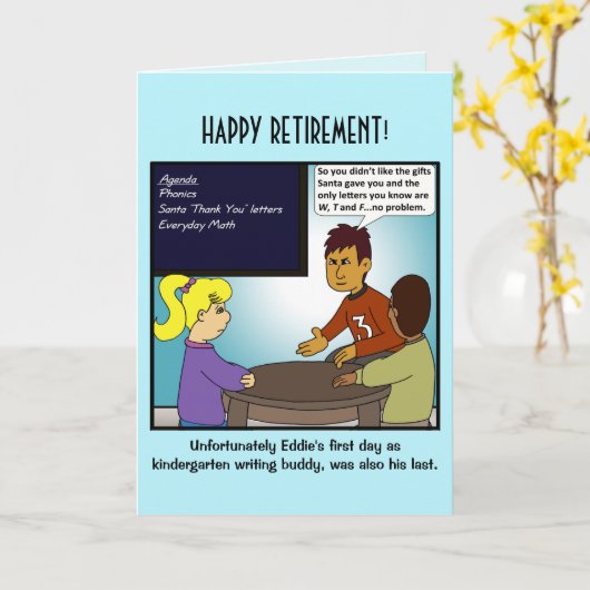 Wenskaart voor kleuterschool kaart (Gele Bloem)