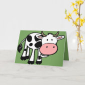 wenskaart voor koe per land kaart (Gele Bloem)