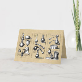 Wenskaart voor laboratoriumglasbakken en -instrume kaart
