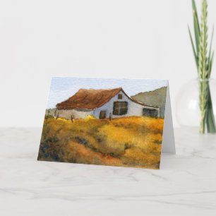 wenskaart voor landwegen "Barn" Kaart