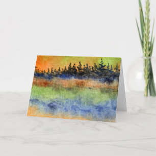 wenskaart voor landwegen "Colored Lake Mist" Kaart