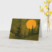 wenskaart voor landwegen "Hunter's Moon #2" Kaart (Gele Bloem)