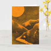 wenskaart voor landwegen "Hunter's Moon" Kaart (Gele Bloem)