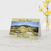 Wenskaart voor landwegen kaart (Gele Bloem)