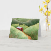 wenskaart voor landwegen "overdekte brug" kaart (Gele Bloem)