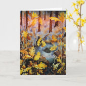 wenskaart voor landwegen "White Oak Stump" Kaart (Gele Bloem)