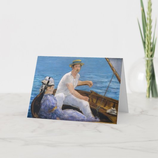 Wenskaart voor Manet Boating Kaart (Voorkant)