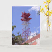 Wenskaart voor microgolfrelais voor radiotelecommu kaart (Gele Bloem)