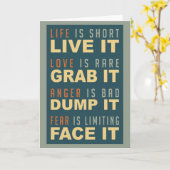 wenskaart voor motivatie levensadvies kaart (Gele Bloem)