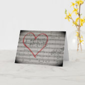 Wenskaart voor muziekliefhebbers kaart (Gele Bloem)