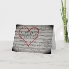 Wenskaart voor muziekliefhebbers kaart