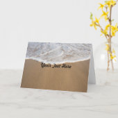 Wenskaart voor oceaan en strand kaart (Gele Bloem)