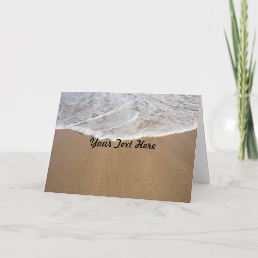 Wenskaart voor oceaan en strand kaart (Voorkant)