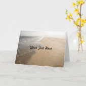 Wenskaart voor oceaan en strand kaart (Gele Bloem)