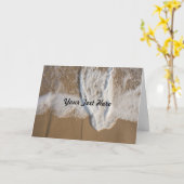 Wenskaart voor oceaan en strand kaart (Gele Bloem)