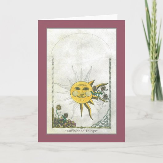 Wenskaart voor onafgemaakte dingen kaart (Voorkant)
