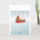 Wenskaart voor ontbijtkoek. feestdagen kaart (Achterkant)