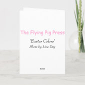 wenskaart voor paaskleuren feestdagen kaart (Achterkant)