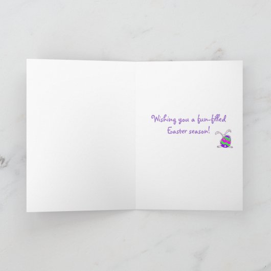 wenskaart voor paaskleuren feestdagen kaart (Binnen)