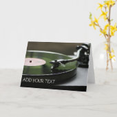 Wenskaart voor platenspeler kaart (Gele Bloem)