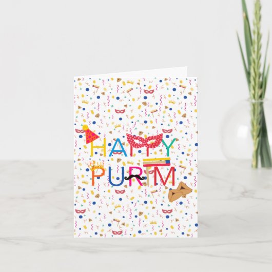 Wenskaart voor Purim Kaart (Voorkant)